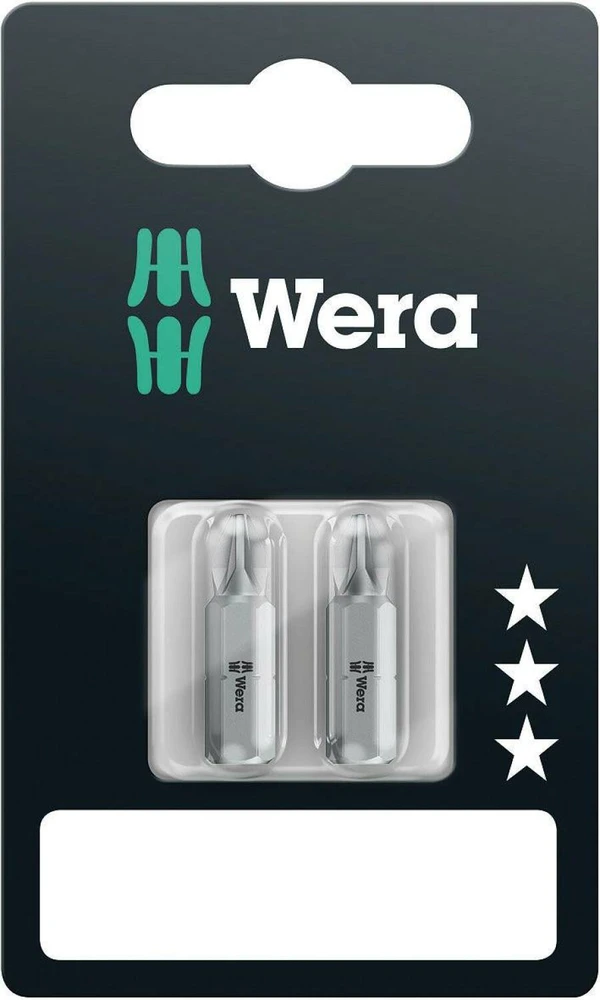 Grąžtas Atsuktuvo antgaliai Wera Standart 2 vnt PZ2 x 25mm