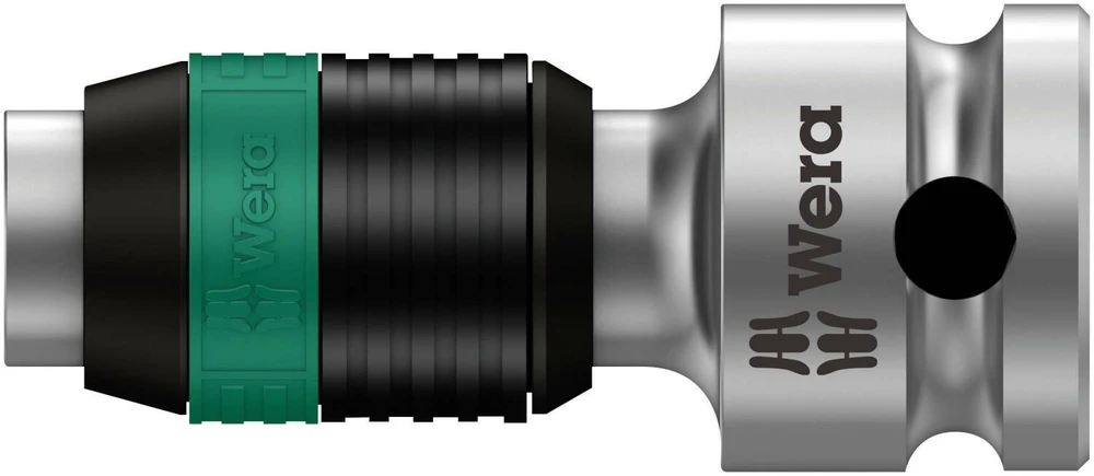 Wera Zyklop-Verbindungsteil 8784 B1, 3/8, Adapteris - chrom/juodas, for 1/4 Sechskant-Bits