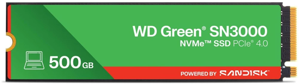 Western Digital Žalias WD ™ SN3000 NVMe™ SSD su SANDISK technologija 500 GB