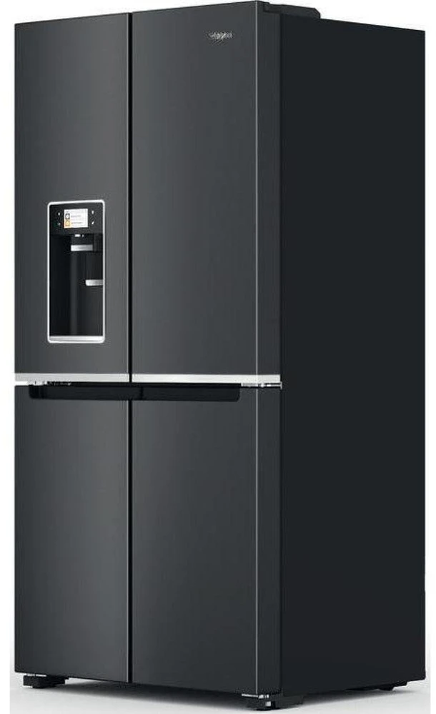 Whirlpool Šaldytuvas | WQ9I FO2BX EF | Energy efficiency class E | Free standing | Side by side | Height 187.6 cm | No Frost system | Šaldytuvas net capacity 355 L | Šaldiklis net capacity 237 L | Ekranas | 41 dB | Juodas