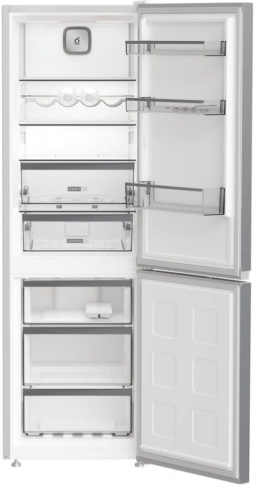 Whirlpool Šaldytuvas | WHK 26364 XP7E | Energy efficiency class B | Free standing | Combi | Height 186.5 cm | No Frost system | Šaldytuvas net capacity 210 L | Šaldiklis net capacity 106 L | 35 dB | Pearl Inox