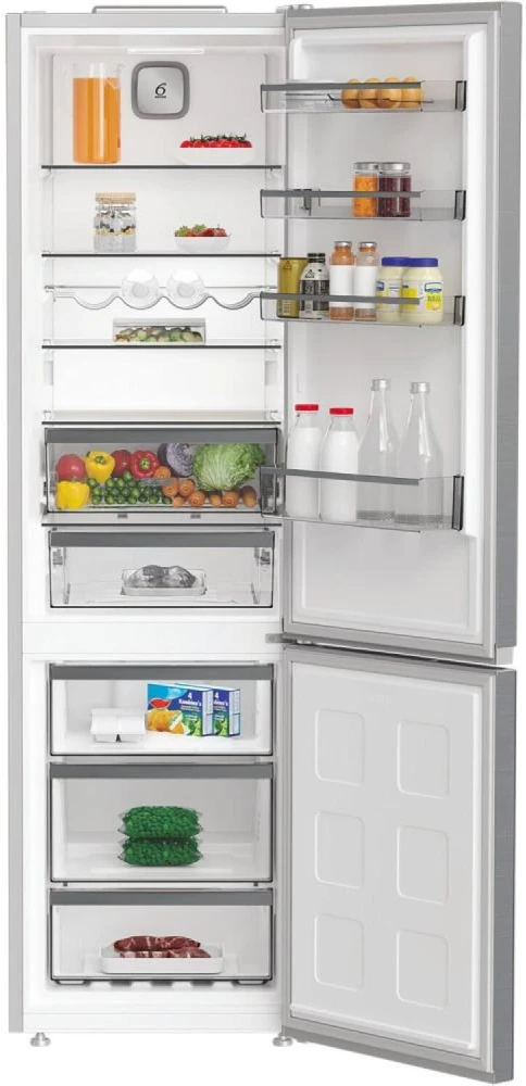 Whirlpool Šaldytuvas | WHK 26402 XP4E | Energijos vartojimo klasė E | Laisvai pastatomas | Kombinuotas | Aukštis 203,5 cm | No Frost sistema | Šaldytuvo neto talpa 249 L | Šaldiklio neto talpa 106 L | Ekranas | 37 dB | Sidabrinė spalva
