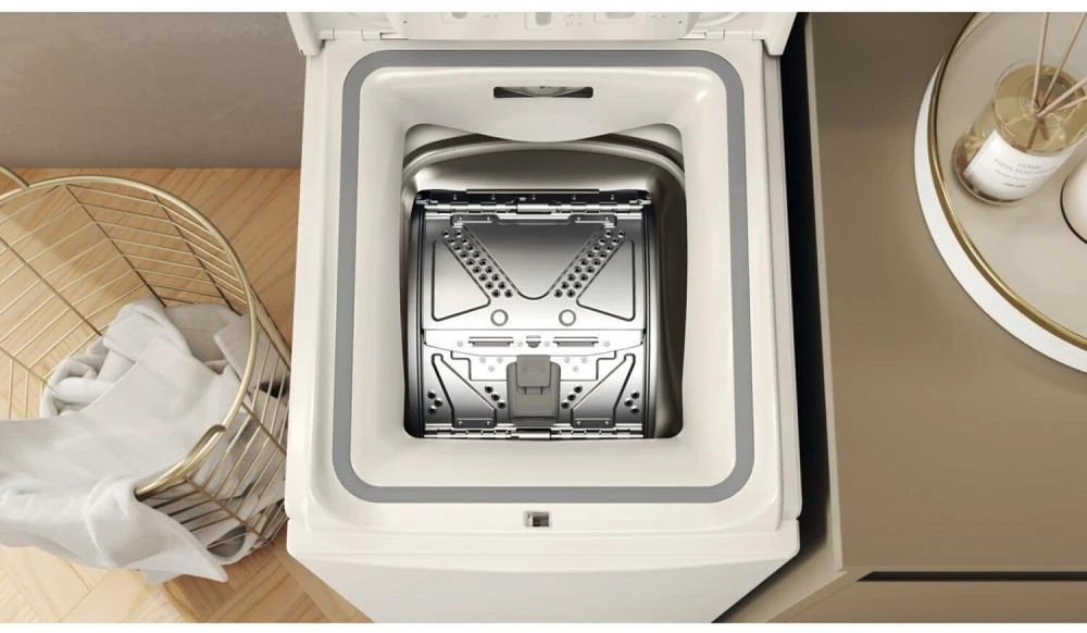 Whirlpool | Skalbimo mašina | TDLR 55140S | Energy efficiency class C | Top loading | Skalbimo talpa 5.5kg | 1100 RPM | Gylis 60 cm | Plotis 40 cm | Digital | Baltas