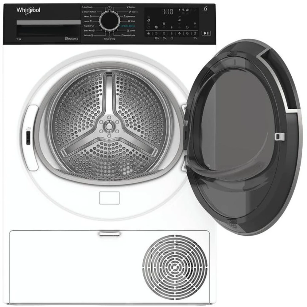 Džiovyklė Whirlpool WP C10X WBS EE skalbimo mašina su džiovintuvu, laisvai pastatoma, priekinio pakrovimo, 10 kg, balta