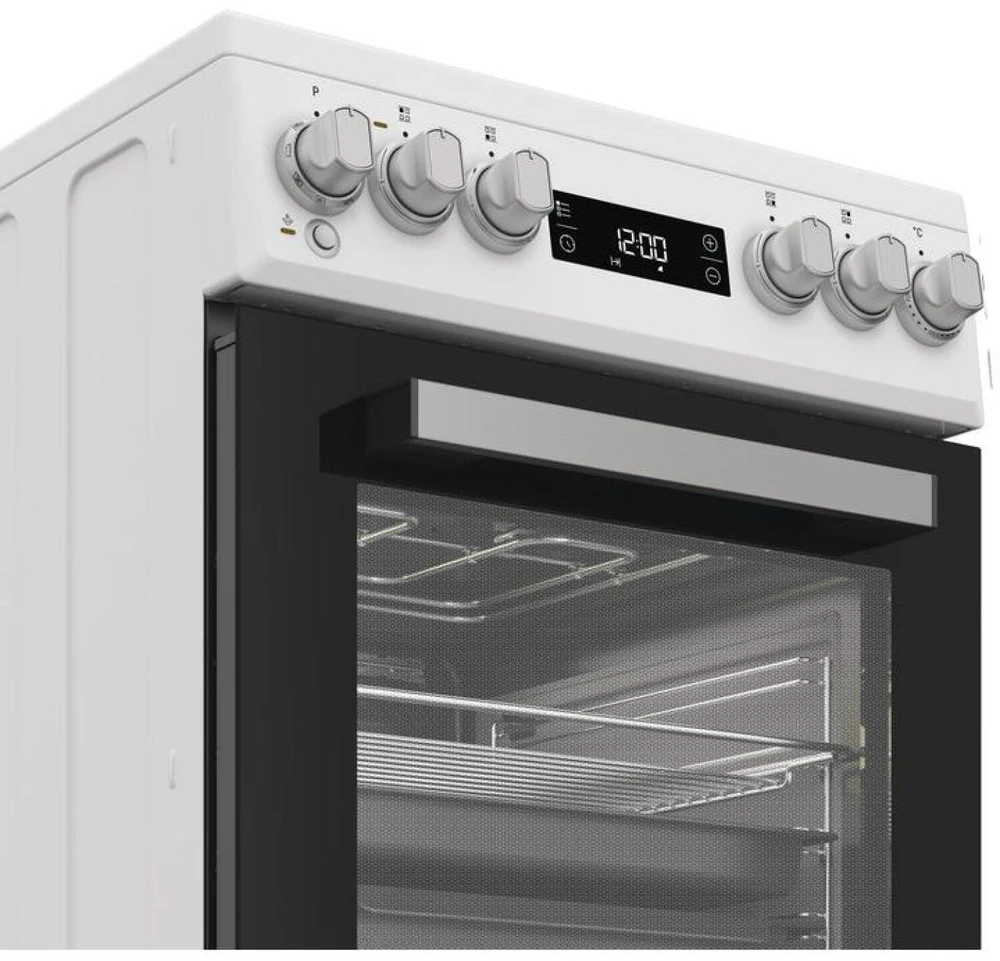 Viryklė Whirlpool Cooker | Whirlpool | Hob type Vitroceramic | Oven type Electric | Baltas | Plotis 50 cm | Gylis 60 cm | Energy efficiency class A | 60 L