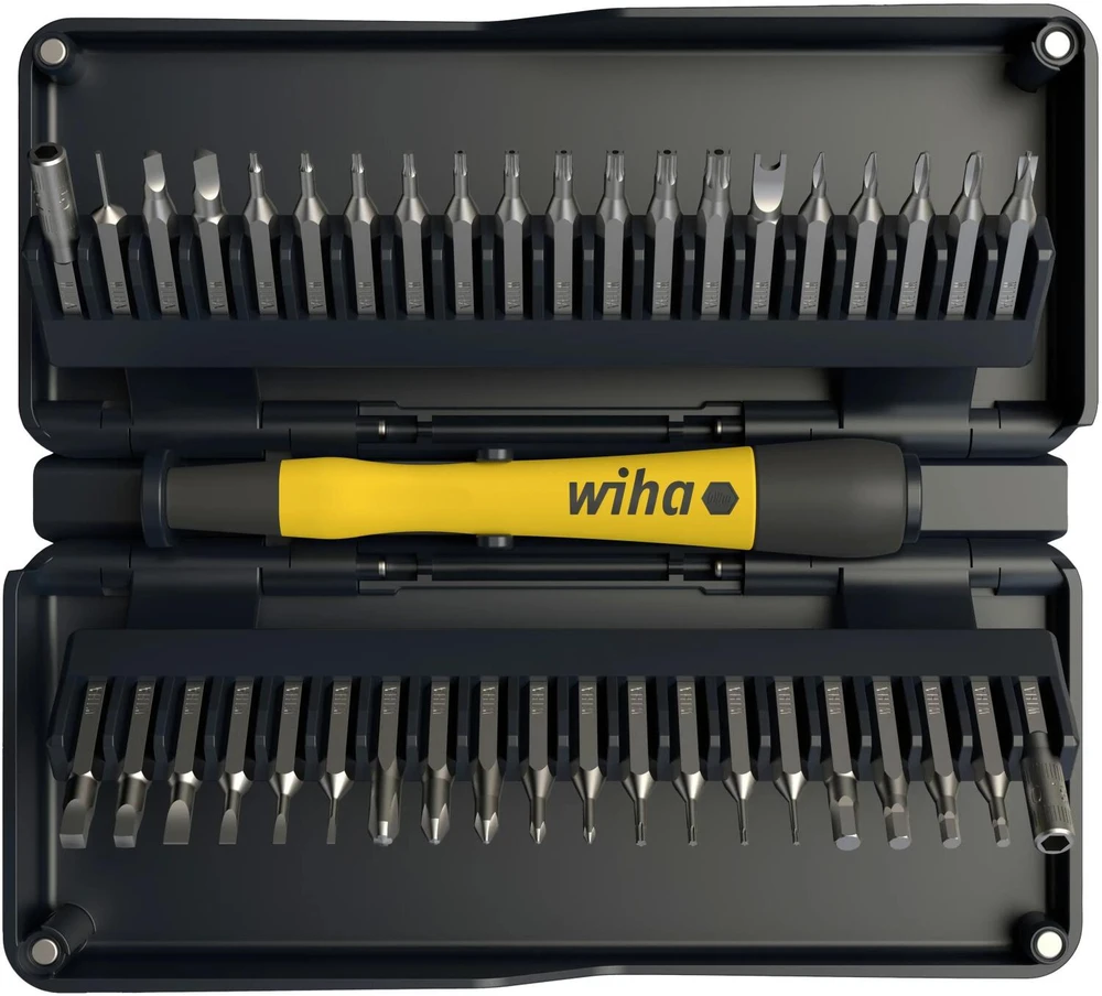 Wiha Zai home micro bit set, 42 pieces (juodas, incl. bit holder with ESD handle)