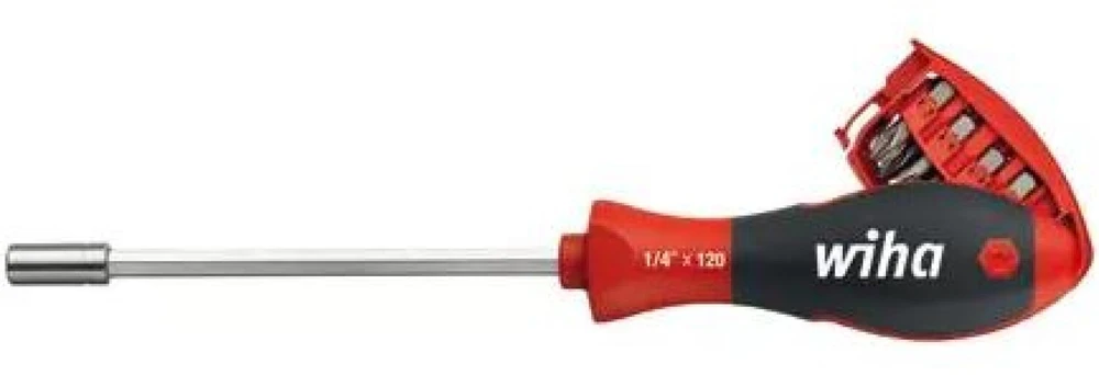Wiha Magnetic su atsuktuvas su antgalių dėtuvės mišriomis su 8 antgaliais, 1/4''(32901)