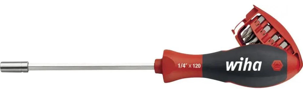 Wiha Magnetic su atsuktuvas su antgalių dėtuvės mišriomis su 8 antgaliais, 1/4''(32901)