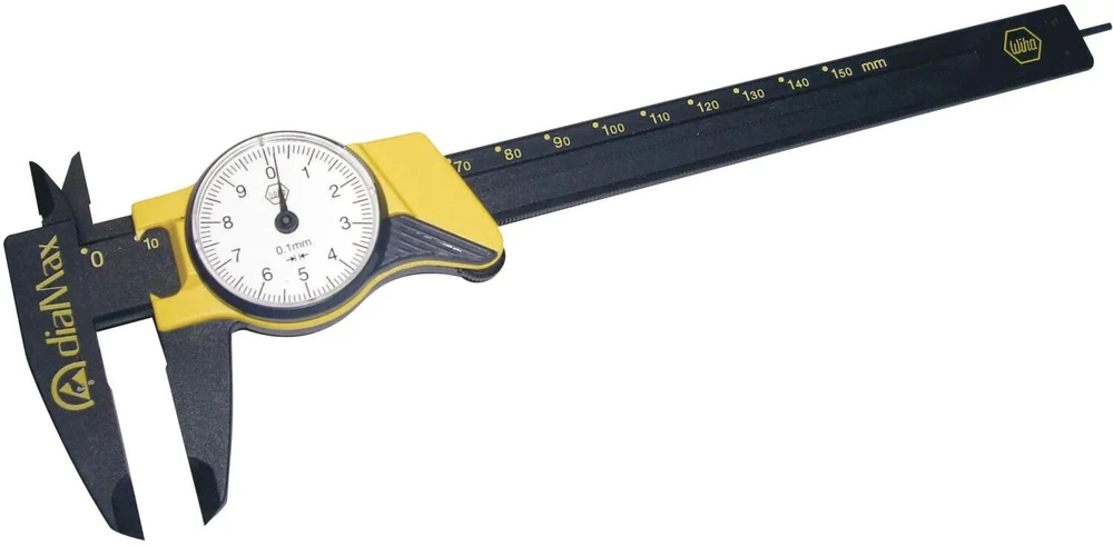 Wiha Toks skalės matuoklis „dialMax ESD 411 210 8“, kurio rodmuo: 0,1 mm