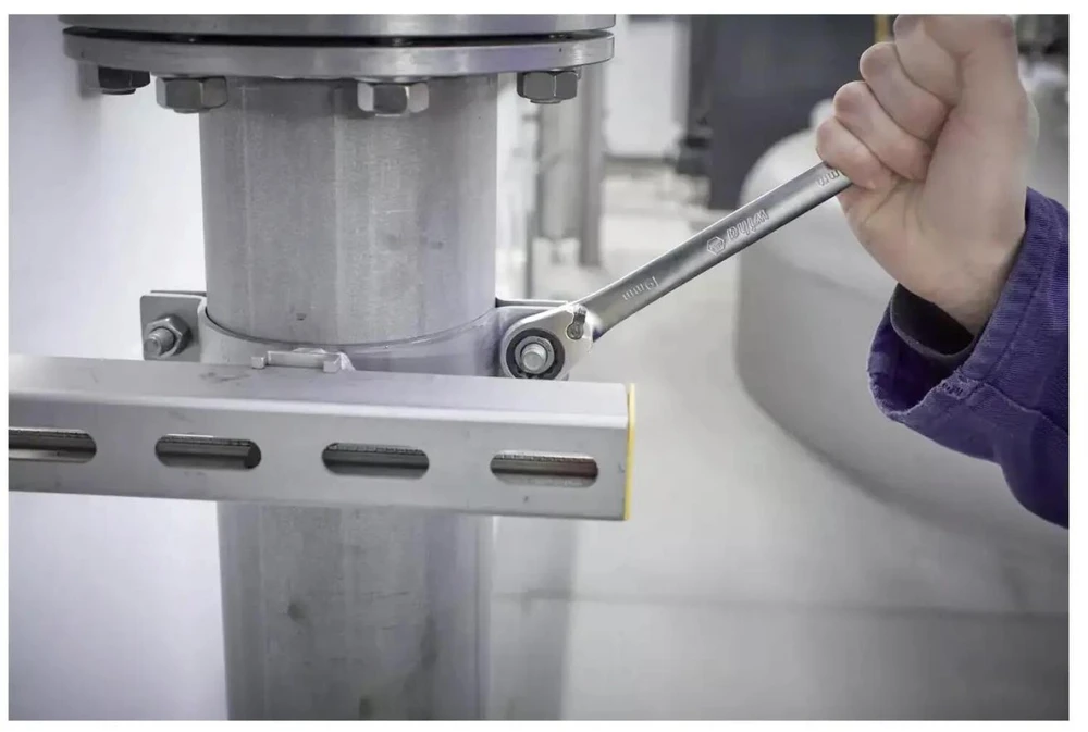 Wiha kombinuotų terkšlinių lenktų 10 laipsnių raktų rinkinys 13 vnt. su laikikliu