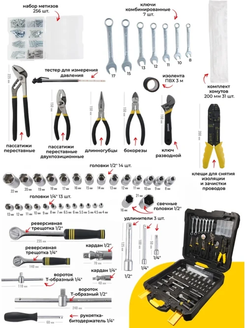 Wmc Tools Rockforce Wmc RAKTŲ RINKINYS 400el./ DĖKLAS SU RATAIS / WMC