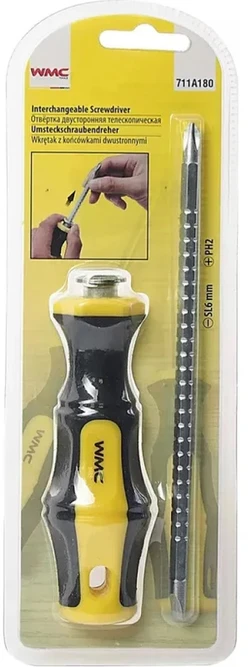 Yato Atsuktuvas su dvipusiais keičiamais antgaliais SL6mm, PH2
