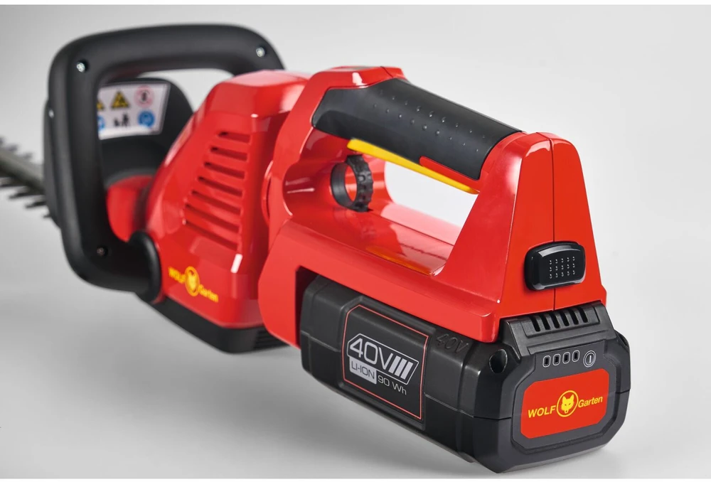 Wolf-Garten WOLF-Garten akumuliatorinės gyvatvorių žirklės LYCOS 40/600 H komplektas, 40 voltų (raudona/juodas, Li-Ion baterija 2,5 Ah)