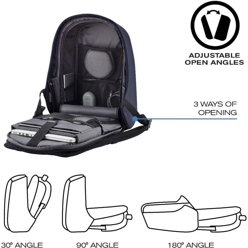 XD Design Kuprinė su apsauga nuo vagių Bobby Hero Small (Tamsiai mėlyna)