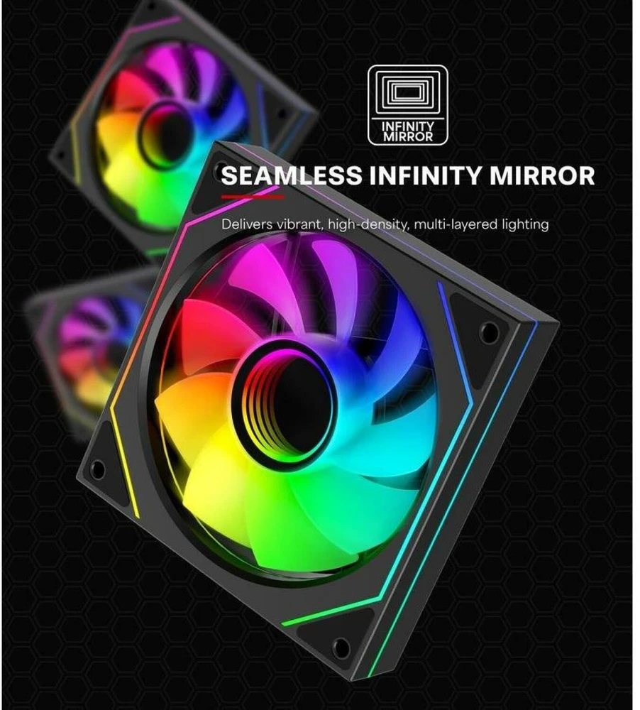 Ventiliatorius Xilence Gaming Series XPF120UR.ARGB 120mm PWM ARGB Reverse juodas (XF078)