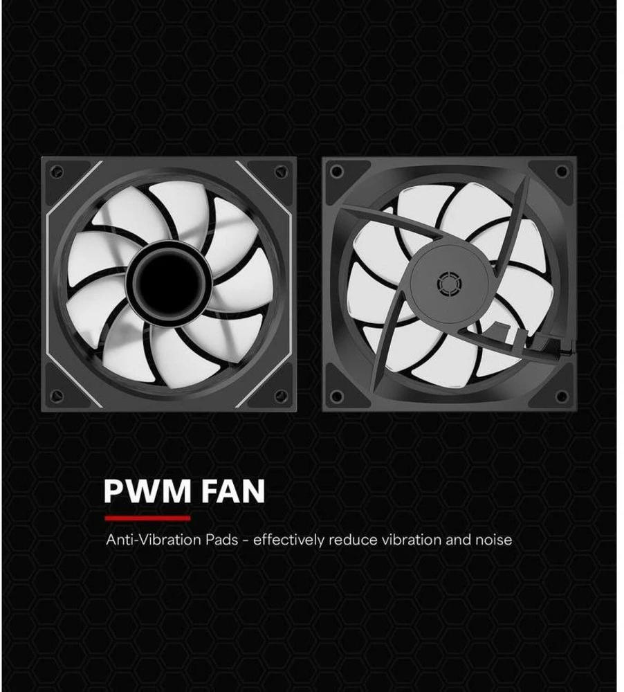 Ventiliatorius Xilence Gaming Series XPF120UR.ARGB 120mm PWM ARGB Reverse juodas (XF078)