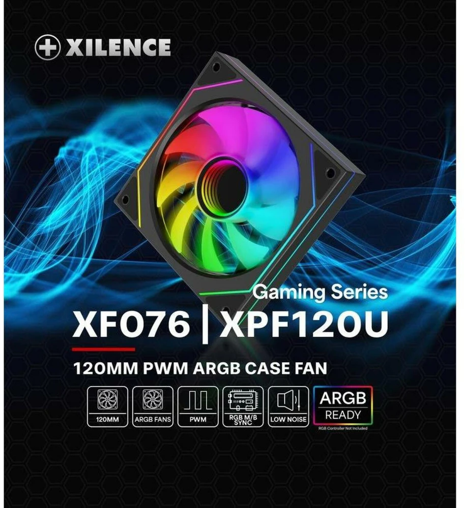 Ventiliatorius Xilence Gaming Series XPF120U.ARGB 120mm PWM ARGB juodas (XF076)