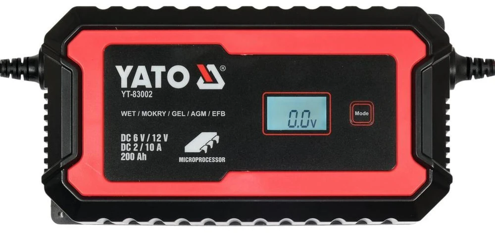 Yato Toya Sa Poland Pakrovėjas akumuliatoriams | 6 V / 12 V, LCD mikroprocesorinis | 10 A (YT-83002)