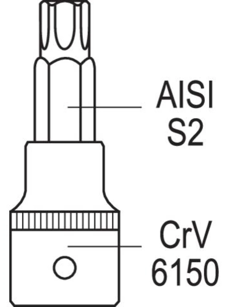 YATO L-RAKTAI 18vnt TORX T10-T60 mm