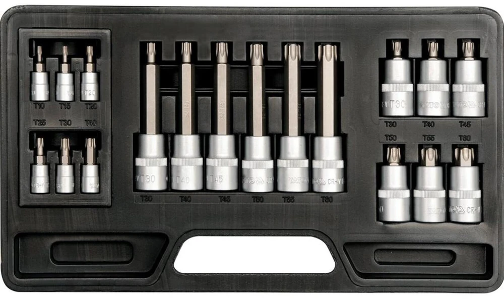 YATO L-RAKTAI 18vnt TORX T10-T60 mm