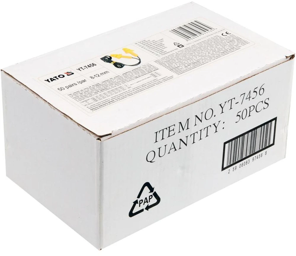 YATO SILIKONINIAI AUSŲ KAMŠTUČIAI 22DB / 50par