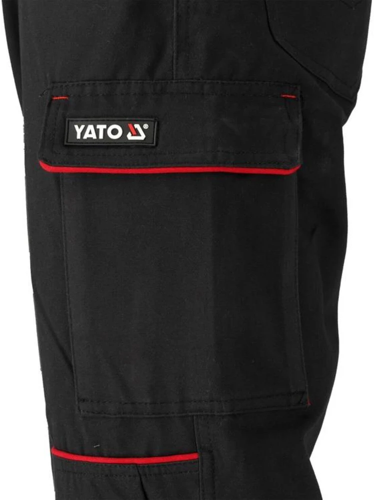 Yato Darbo kombinezonas su petnešomis, Comfy serija, S dydis, medvilninės darbo kelnės, dailidės darbo kelnės, darbo kombinezonas