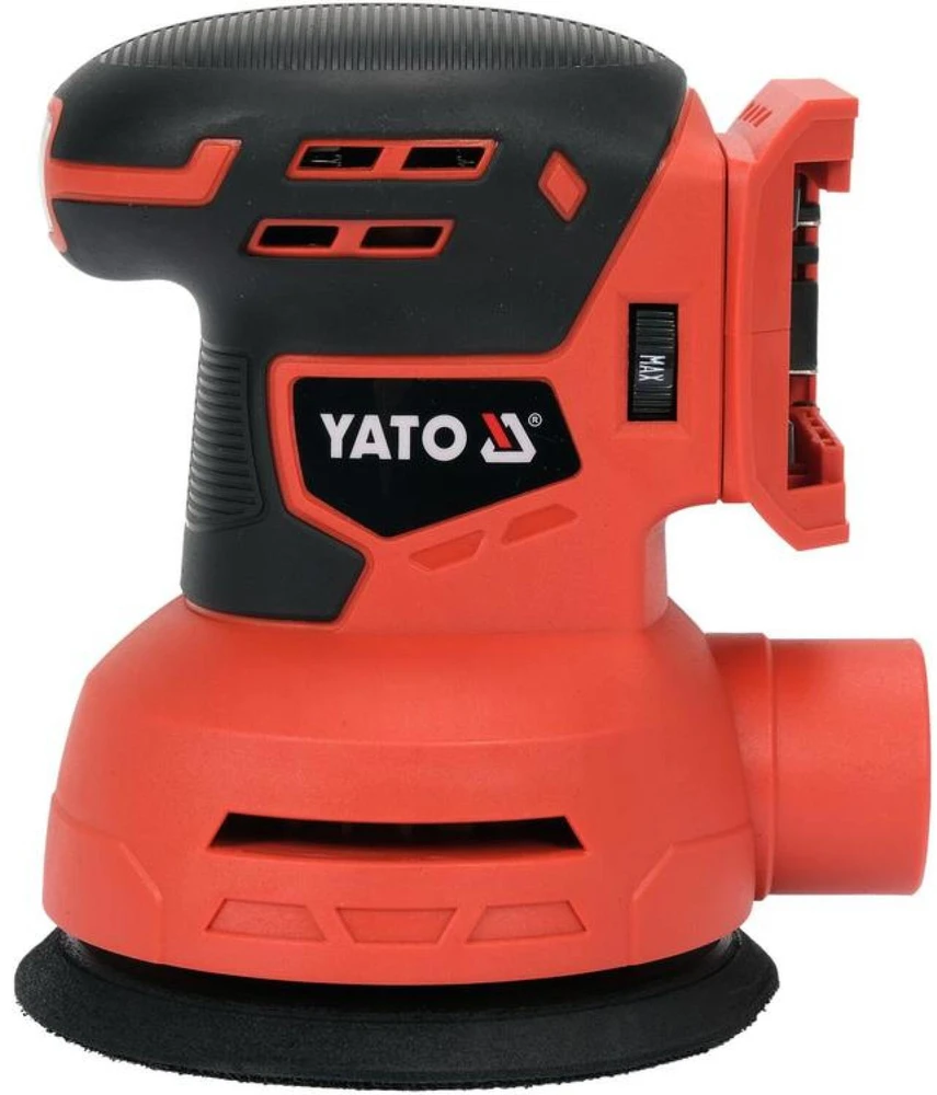 YATO ekscentrinis šlifuoklis 18V 125mm BE Akumuliatoriaus IR Įkroviklio