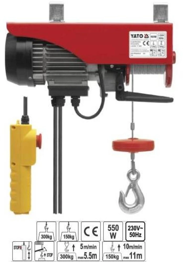 YATO WCIĄGARKA LINOWA 550W 150/300kg 5902