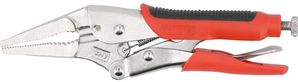 „Yato“ fiksavimo replės, prailgintos žandikauliai, plokšti 220 mm (YT-2156)