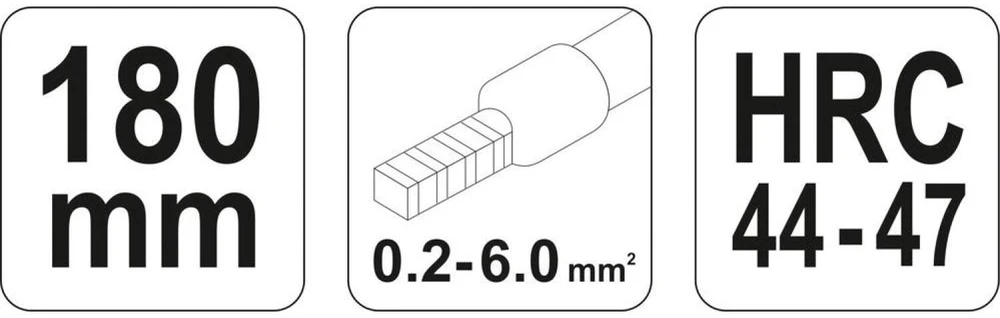 Yato Toya Sa Poland Replės jungčių užspaudimui | 0,2 iki 6mm ² (YT-2240)