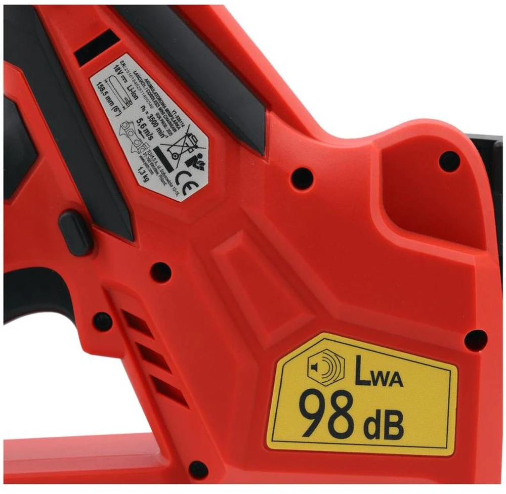 Yato Toya Sa Poland Akumuliatorinis mini grandininis pjūklas | 18 V | 158,5 mm (6") juosta | be akumuliatoriaus (YT-828114)