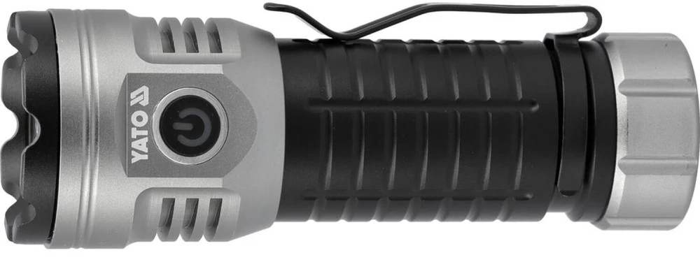 Yato Įkraunamas LED žibintuvėlis, 30W 3000lm, 7 režimai, USB-C, nešiojamas žibintas, aliumininis žibintuvėlis