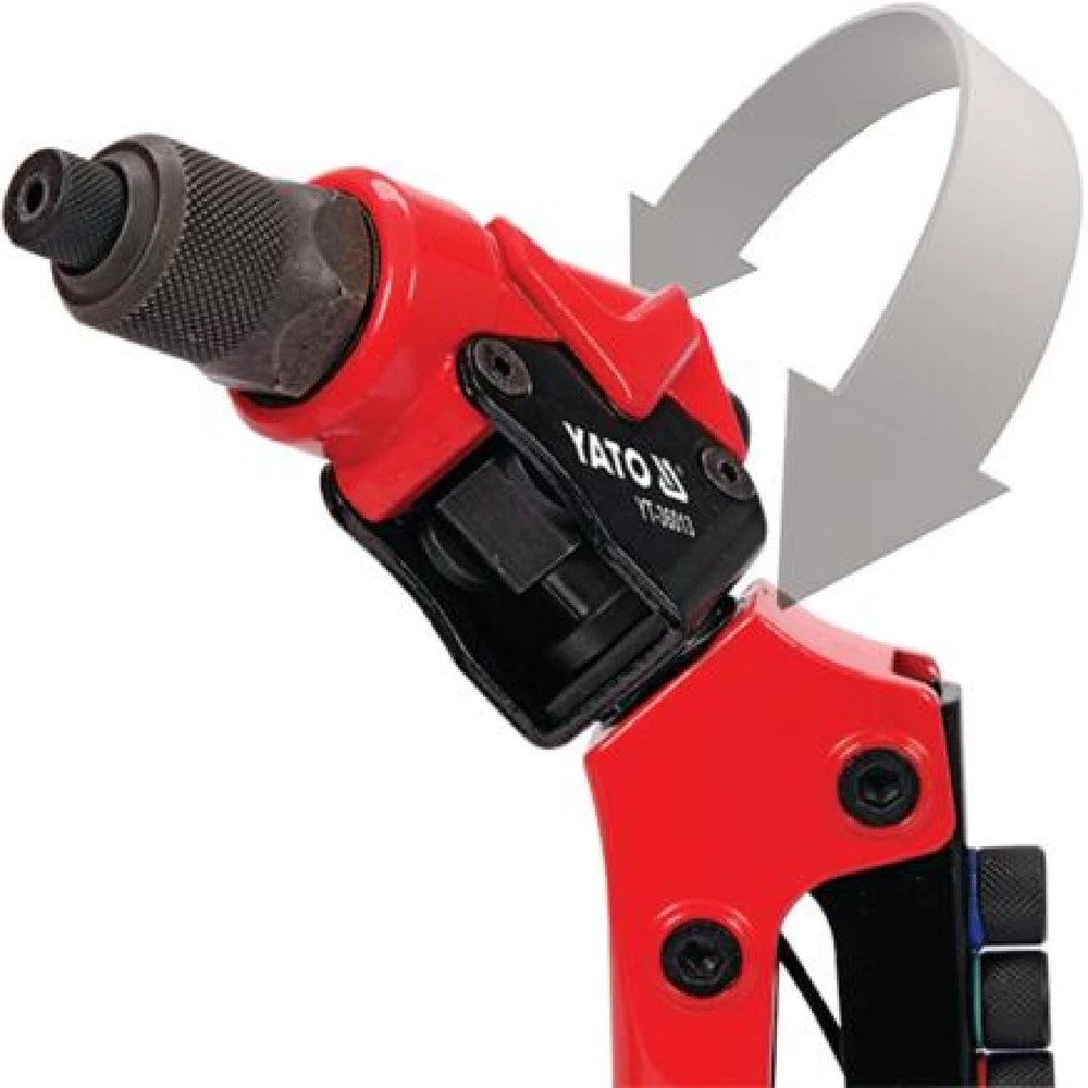YATO UNIVERSALI RANKINĖ RIVETER 3in1 SUKAMI GALVUTĖ