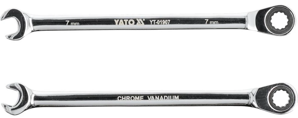YATO KLUCZ PŁASKO-OCZKOWY Z GRZECHOTKĄ 7 mm /B 01907