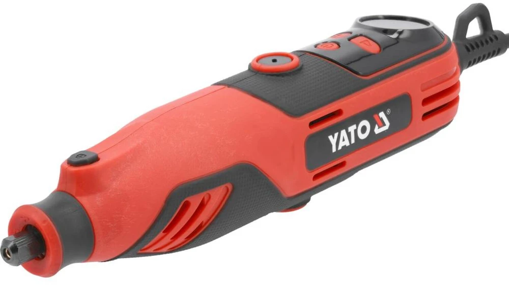 Yato Mini šlifuoklis 130W, su reguliuojamu greičiu, skirtas tiksliam darbui, elektrinis rotacinis įrankis, graviravimo mašina