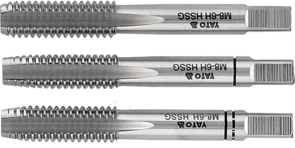 YATO Sriegiklis RĘCZNY M10 x 1,50 kpl. 3 vnt.. HSS M2 2937