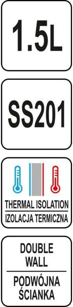 Yato Toya Sa Poland Stalo termosas | dvigubos sienos | 1,5 l (YG-07026)