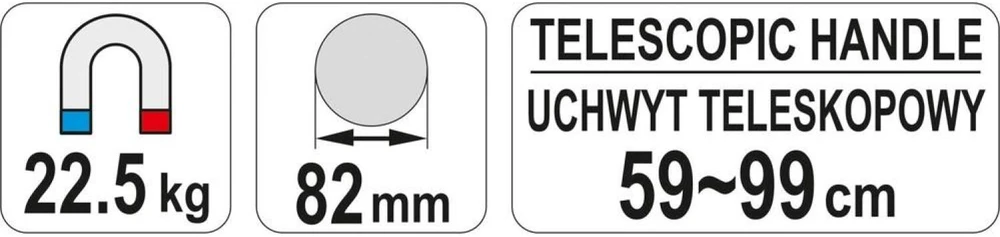 Yato Toya Sa Poland Teleskopinis magnetinis surinkėjas | 590 ÷ 990 mm (YT-0860)