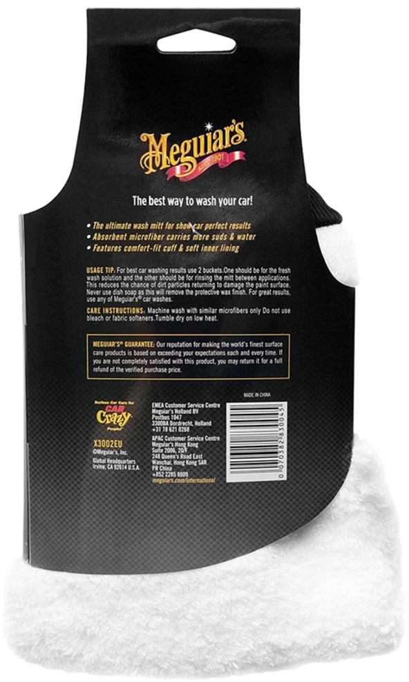 Meguiars Meguiars Microfiber Wash Mitt - Universali automobilių plovimo mikropluošto pirštinė