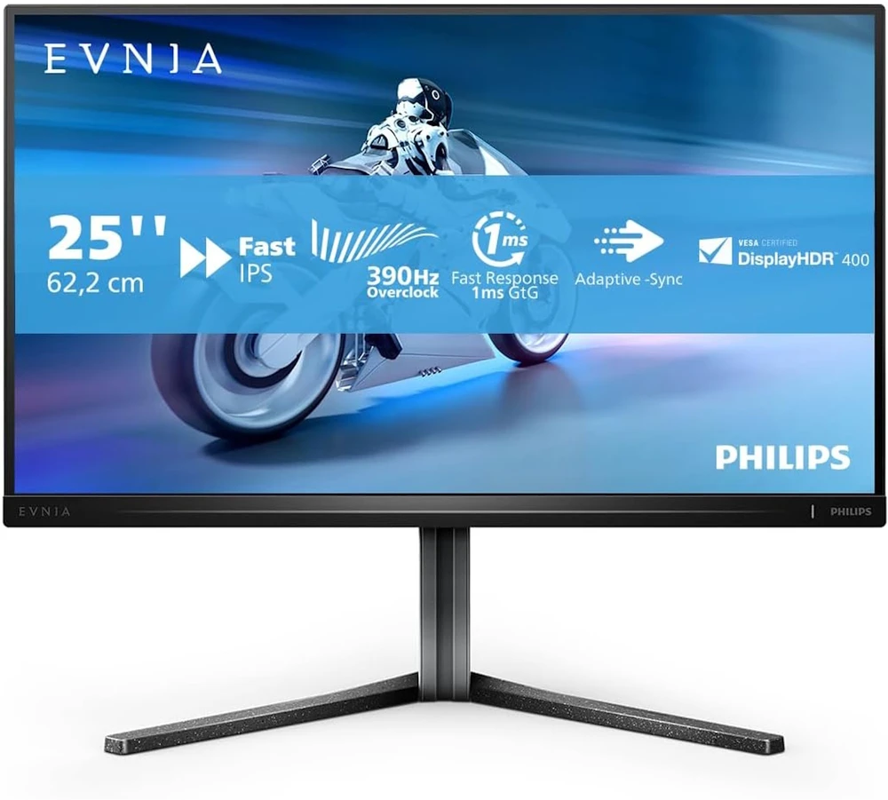 Monitorius „Mmd Monitors“ ekranai „PHILIPS 25M2N5200U/00“, 24,5 colio, IPS, FHD, 390 Hz, 400 cd/m2, 0,3 ms, HDMI, 2.0x2, DP, 1.4, pasukamas