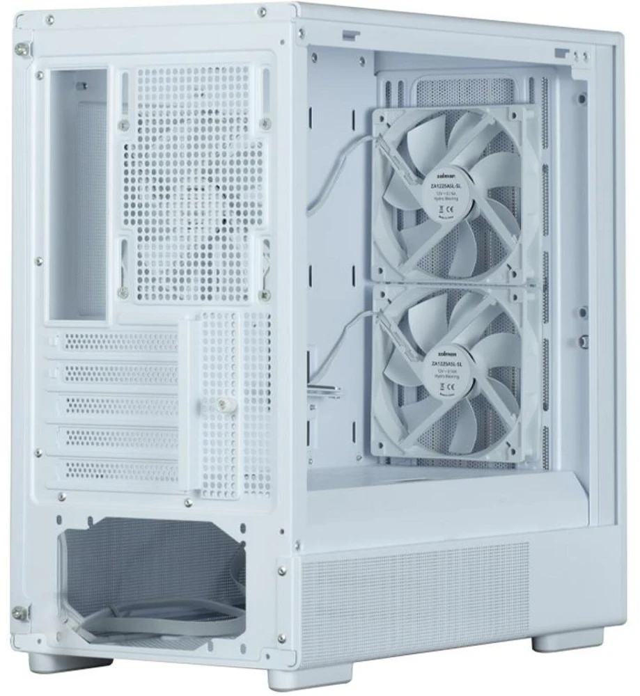 Kompiuterio korpusas Micro-ATX Zalman P10 NAMU, 3 × 120 mm ventiliatoriai, baltas
