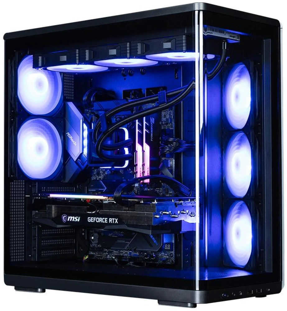 Zalman Korpusas P60 Mid-Tower 5x ARGB ventiliatoriai juoda