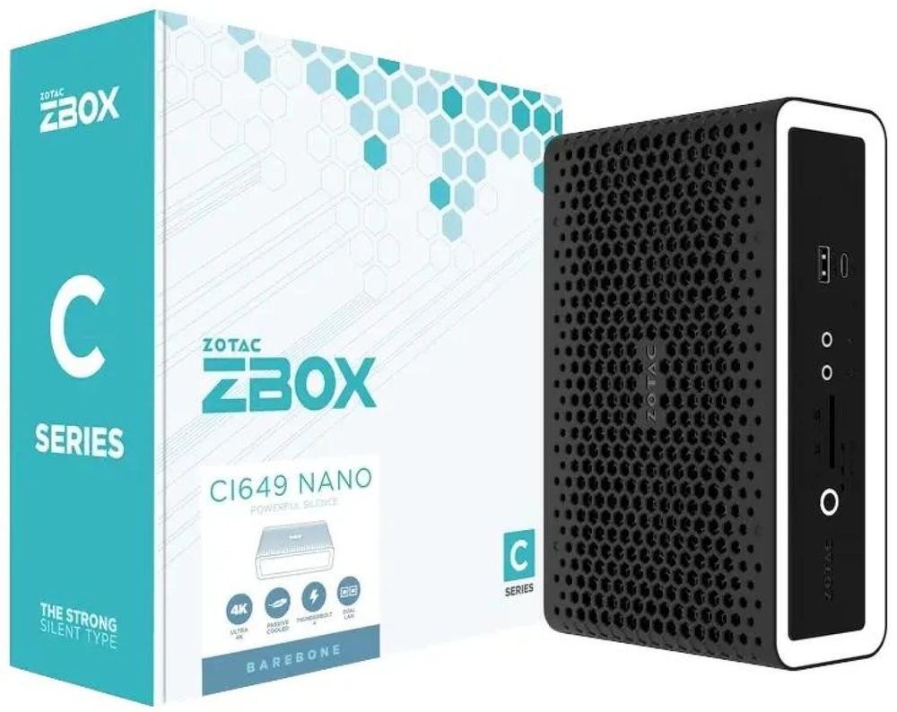 Zotac „ZBOX CI649 Nano Barebone“ su „Intel Core i5-1335U“ 2xDDR5 SODIMM, 1xSATA, 1xM.2, dviejų LAN jungčių „WiFi“, 6, „Bluetooth 5.2“, 4xUSB 3.1, 1xUSB 2.0.