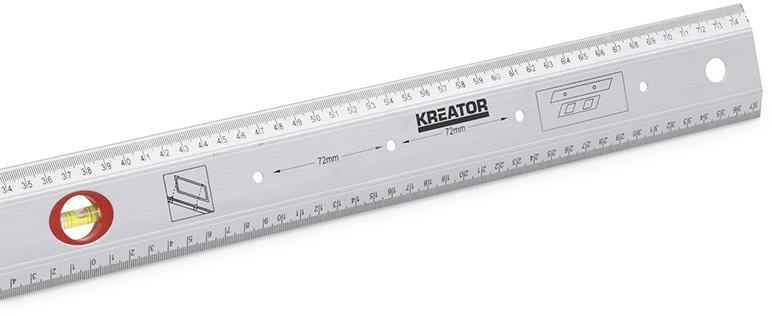 Kreator KRT703750 - Ruler / spirit level ALU 750mm
