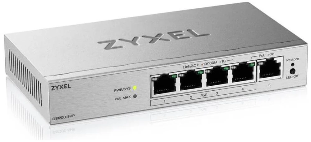 Šakotuvas Zyxel GS1200-5HPV3-EU0101F