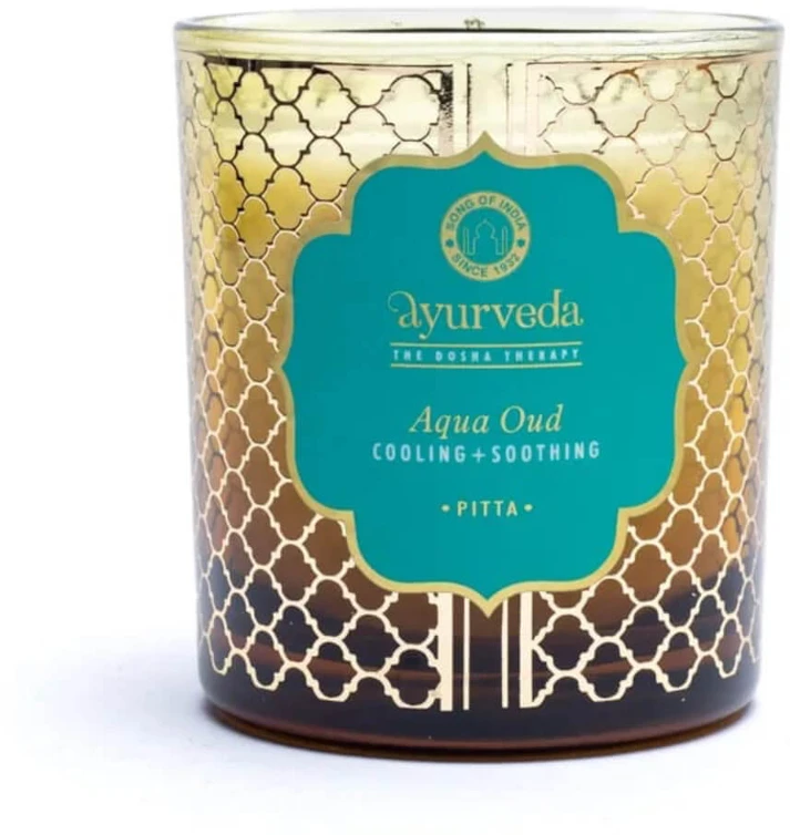 Ajurvedinė kvepianti žvakė PITTA AQUA OUD