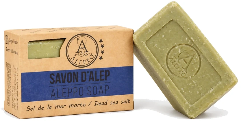Alyvuogių muilas su negyvosios jūros druska Dead Sea Salt, Alepeo, 100g