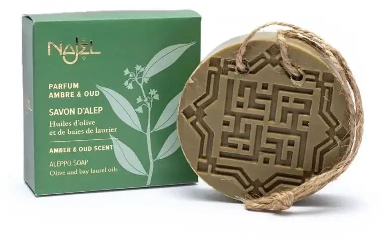Najel Aleppo muilas Amber & Oud, gintaro ir ūdo kvapo