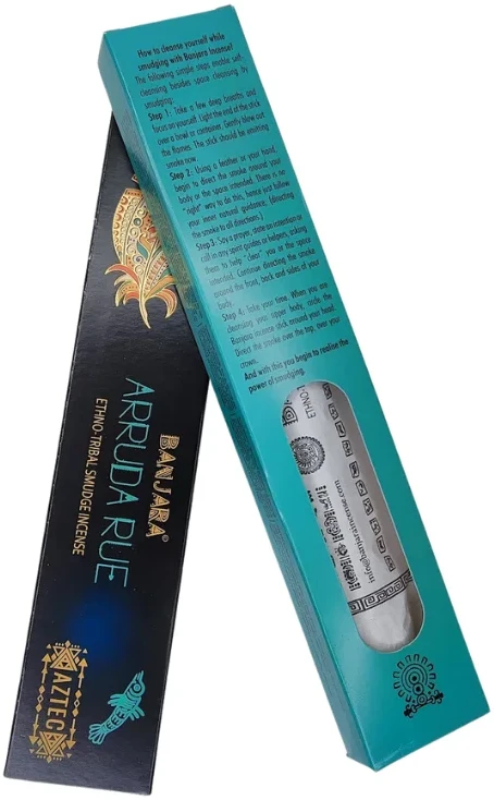 Ancient Wisdom Smilkalų lazdelės Baltas Arruda Rue, Banjara Tribal, 35g