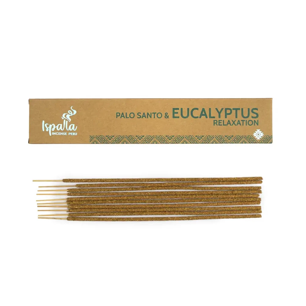 Ispalla Incense Peru Palo Santo smilkalų lazdelės Eucalyptus Relaxation, Ispalla, 10 vnt.